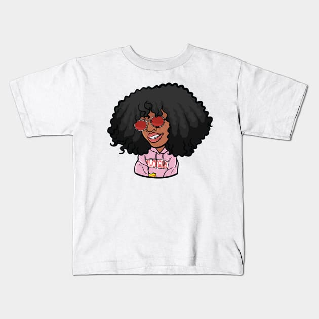 Black Girl Magic Afro Kids T-Shirt by NaturallyBlack